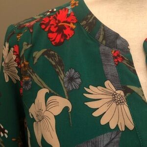 Floral Green Women's Top